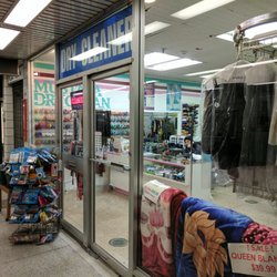 Mustafa Dry Cleaning - From outside in the concourse during the morning, December 2016