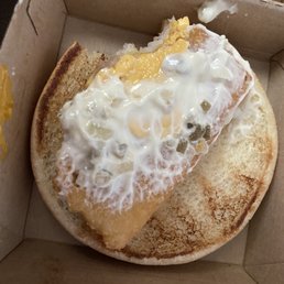 1/2 a fish patty on my fish sandwich AGAIN!!!