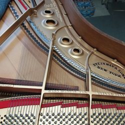 AM Piano Service - Restringing starts with note number 88. 88 notes produced by 220 strings.