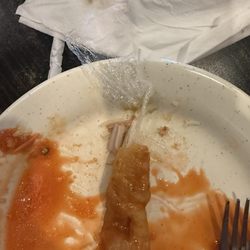 Panda Buffet - plastic wrapped inside of the food