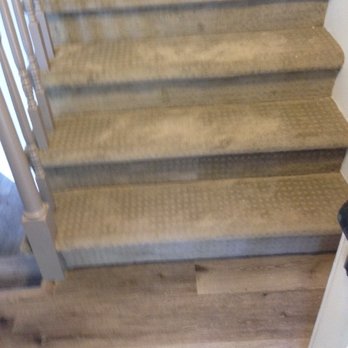 Precision Flooring - LVP at the bottom & carpet on the stairs - Flooring Near Me - San Jose, California