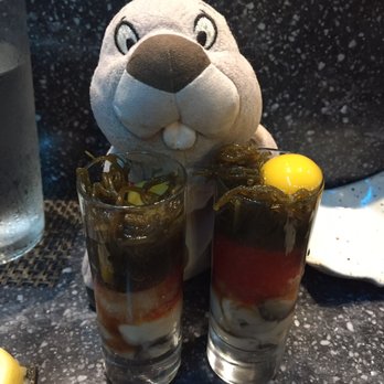 Sushi Murayama - Oyster shooter anyone? No? It's mine then! - Sushi Bars Near Me - Honolulu, Hawaii