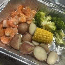 Fisherman's Island - Joliet - This is what I got! Shrimp over cooked