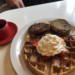 Saturday special cinnamon roll waffle