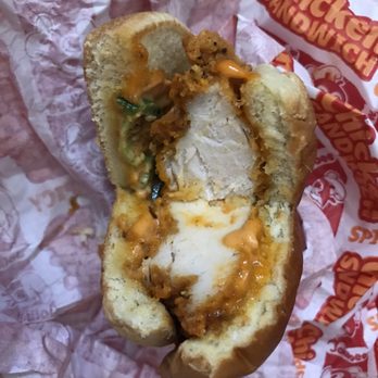 Jollibee - Spicy chicken sandwich, not bad. Has jalapeño slices but not too hot for me. 3.5/5 rating, Aug 2021 - Chicken Shop Near Me - Henderson, Nevada Jollibee - Spicy chicken sandwich, not bad. Has jalapeño slices but not too hot for me. 3.5/5 rating, Aug 2021 - Chicken Shop Near Me - Henderson, Nevada