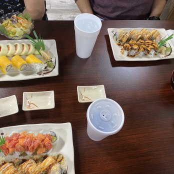 Aoki Sushi - Six sushi rolls beautiful and delicious!  Sushi chef was spot on - Sushi Bars Near Me - Greenville, South Carolina
