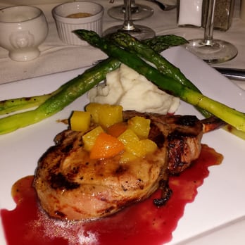 Lavender Bistro - Roasted Honey Brine Pork (3.5 stars) - New American Near Me - La Quinta, California Lavender Bistro - Roasted Honey Brine Pork (3.5 stars) - New American Near Me - La Quinta, California