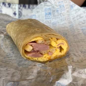 Blue Burro - Breakfast Ham Burrito - Salad Near Me - Long Beach, California