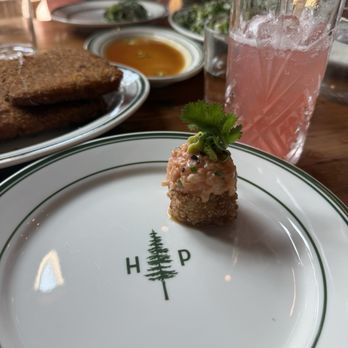Hollow Pines - Spicy Salmon crispy rice, mozzarella sticks and Cesar salad. Spritz - Seafood Near Me - West Creek, New Jersey Hollow Pines - Spicy Salmon crispy rice, mozzarella sticks and Cesar salad. Spritz - Seafood Near Me - West Creek, New Jersey