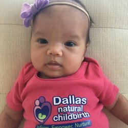 Dallas Natural Childbirth - We loved the little onesie Olivia brought us when she gifted us with our beautifully written birth story.