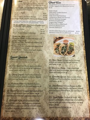 Menu photo 3 Villa del Rey cocina mexicana Mobile, AL