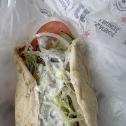 Jimmy John's - So normally I'm a big fan of this place but was very disappointed yesterday when I opened up my food to find this large dark hair.