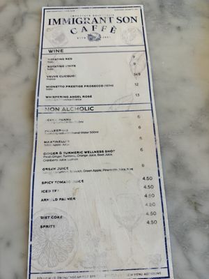 Menu photo 3 Immigrant Son Caffe Ventura, CA