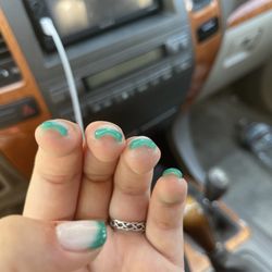 Sassy Nails & Spa - Rocklin  - Stuff left under nails