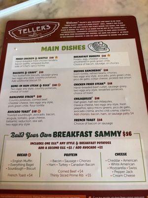 Menu photo 2 Teller's Taproom & Kitchen Lakewood, CO
