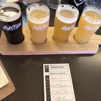 Left Field Brewery - Flight of Beers - Brewpubs Near Me - Toronto, Ontario