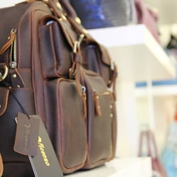 Vicenzo leather briefcase messenger bag houston