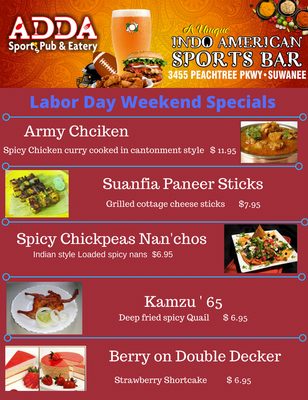 Menu photo 4 Adda Sports Pub & Eatery Suwanee, GA