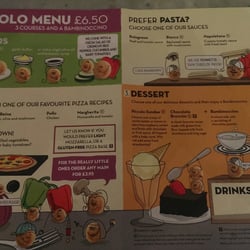 Pizza Express - Kids menu. Great value!
