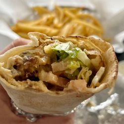 Taste of Lebanon - Chicken Shawarma Wrap and Fries with Garlic Sauce