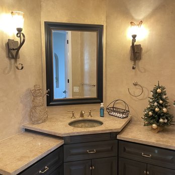 Marcelino Art - I tried a faux finish myself and it looked horrible.Marcelino and Dustin were able to fix my mess and transform it into a fancy bathroom. - Painters Near Me