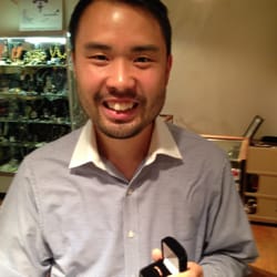 Fine found the perfect wedding band to complement his fianc?'s antique engagement ring that they purchased at The Gold Hatpin.