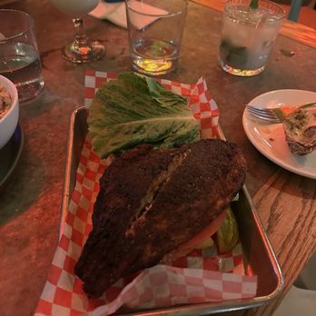 Fishmonger - Blackened Grouper Sandwich - Dive Bars Near Me - Nashville, Tennessee