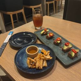 calamari and crispy rice ahi before the recipe changes calamari and crispy rice ahi before the recipe changes