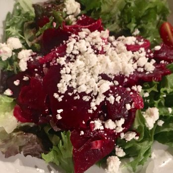 Cafe Bruges - Generous and delicious lightly-dressed beet salad with goat cheese. Very good. Can be paired with a protein for a great meal. - Belgian Near Me - Carlisle, Pennsylvania