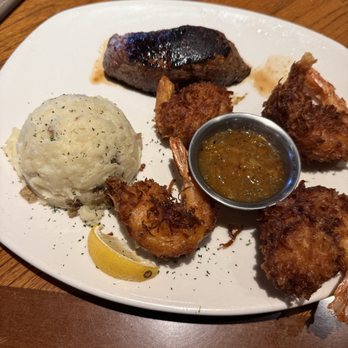 Outback Steakhouse - 6oz Sirloin* & Coconut Shrimp - Steakhouses Near Me - Ledgewood, New Jersey Outback Steakhouse - 6oz Sirloin* & Coconut Shrimp - Steakhouses Near Me - Ledgewood, New Jersey