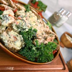 Fast Fit Foods Fillmore - Tuscan Chicken Alfredo with sun-dried tomatoes and kale for a healthy and filling lunch