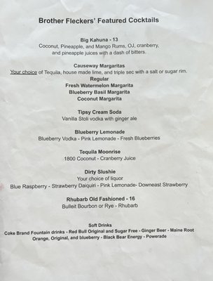 Menu photo 1 Brother Fleckers Bar+Restaurant Naples, ME