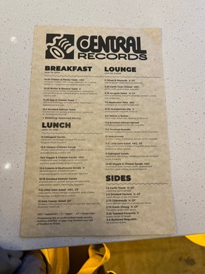 Menu photo 6 Central Records Phoenix, AZ Menu photo 6 Central Records Phoenix, AZ