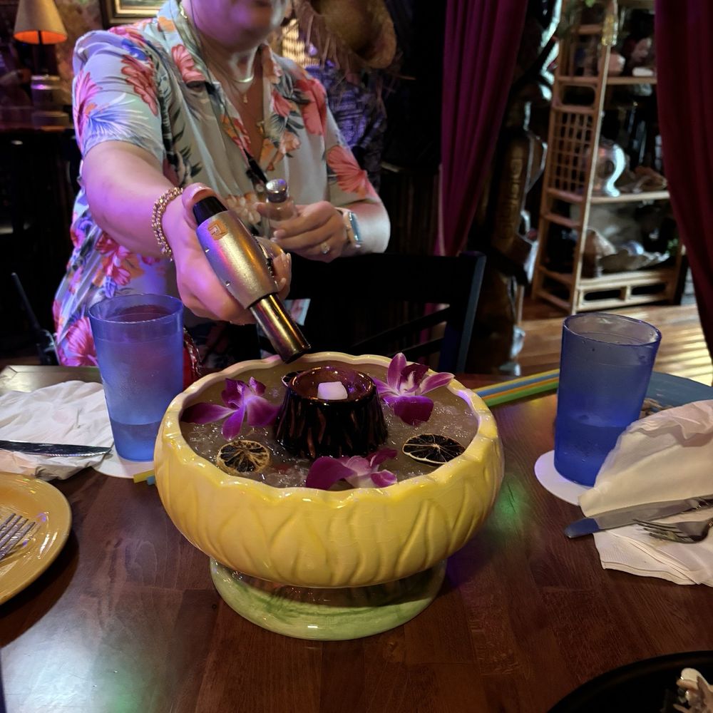 The Honu - Lighting of the Scorpion drink - Hawaiian Near Me - Dunedin, Florida