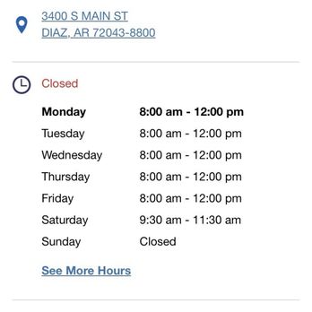 U S Government - hours of operation and information for US Postal Service office in Diaz, Arkansas - Post Offices Near Me - Diaz, Arkansas U S Government - hours of operation and information for US Postal Service office in Diaz, Arkansas - Post Offices Near Me - Diaz, Arkansas