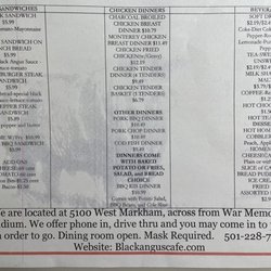 Black Angus - Menu page 2