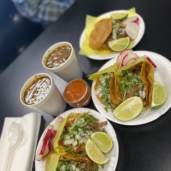 Birrieria Gonzalez - three plates of mexican food - Mexican Near Me - Fontana, California Birrieria Gonzalez - three plates of mexican food - Mexican Near Me - Fontana, California