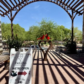 DeGiNo Coffee Bar - Kissing cardinals by DeGino coffee shop. - Coffee & Tea Near Me - Buckeye, Arizona DeGiNo Coffee Bar - Kissing cardinals by DeGino coffee shop. - Coffee & Tea Near Me - Buckeye, Arizona