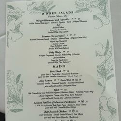 Menu, June 2025