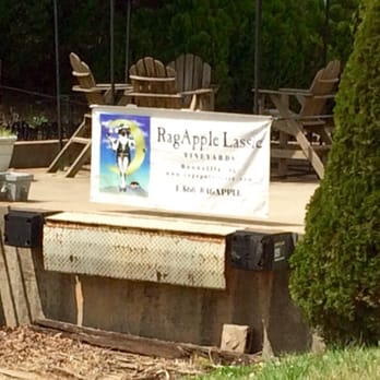 RagApple Lassie Vineyard - a sign for the winery - Wine Tours Near Me - Boonville, North Carolina