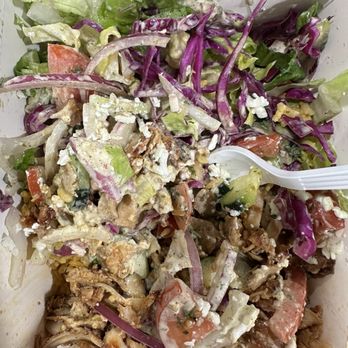 Twisted Meats - Chicken doner rice box with all the veggies + spicy sauce - Mediterranean Near Me - Thousand Oaks, California Twisted Meats - Chicken doner rice box with all the veggies + spicy sauce - Mediterranean Near Me - Thousand Oaks, California