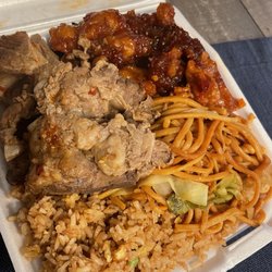 Panda Palace - 11. House Fried Rice. Spicy pork ribs. 2. Chow Mein. Spicy orange chicken