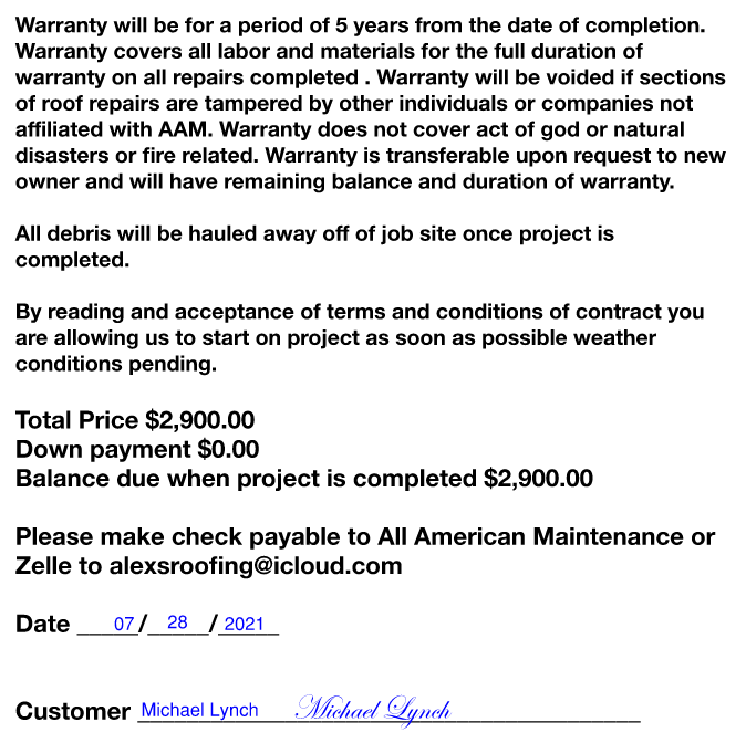 Slide of AAM Roofing & Masonry