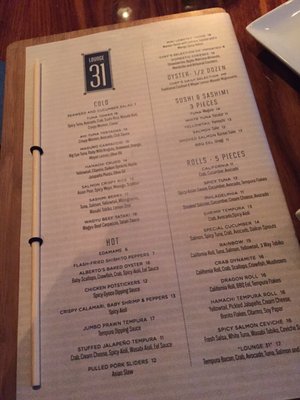 Menu photo 1 Lounge 31 Dallas, TX