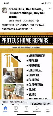 Proteus Home Repairs Logo