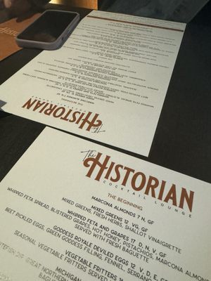 Menu photo 2 The Historian Cocktail Lounge Sawyer, MI Menu photo 2 The Historian Cocktail Lounge Sawyer, MI