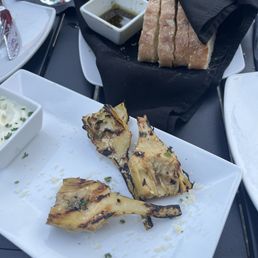 Grilled  artichoke hearts