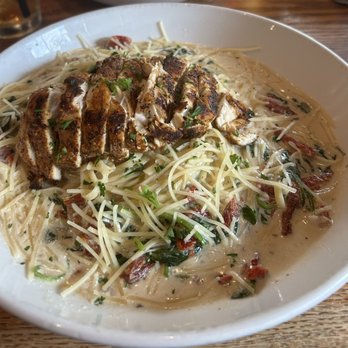 Harvest On Main - Grilled Chicken with Linguine and Sun Dried Tomatoes. - New American Near Me - Blue Ridge, Georgia