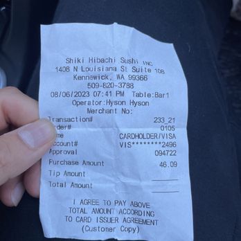 Shiki Sushi & Grill - Worst waiter I've ever dealt with. Rude and cocky while operating throughout the workplace. - Sushi Bars Near Me - Kennewick, Washington
