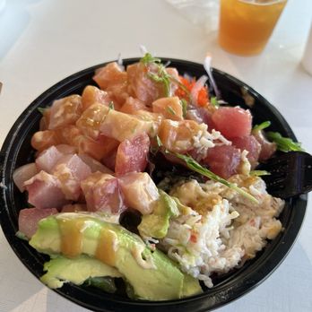 Handroll and Poke By Gohan - 3 Scoops Poke: Tuna, Yellowtail and Salmon - Japanese Near Me - Glendale, Arizona Handroll and Poke By Gohan - 3 Scoops Poke: Tuna, Yellowtail and Salmon - Japanese Near Me - Glendale, Arizona